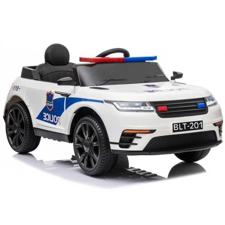 Elektrické autíčko - policajné BLT-201- nelakované - biele